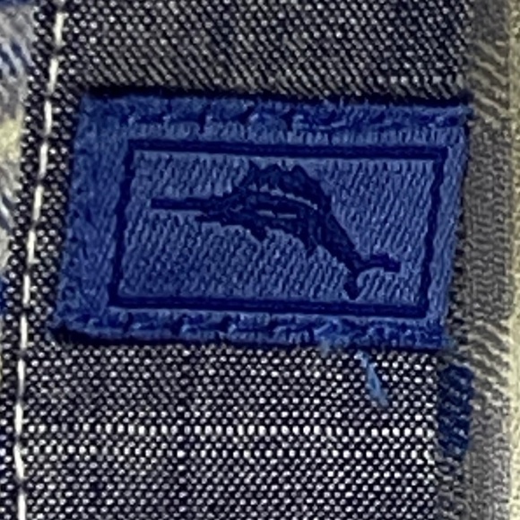 Tommy Bahama Men's Sz XL 100% Silk Short Sleeve Button Down Shirt blue Geometric - Picture 10 of 15